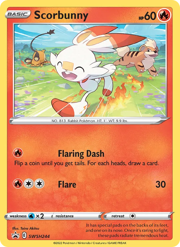 Scorbunny — SWSH Black Star Promos #SWSH244 (Pokémon TCG card)
