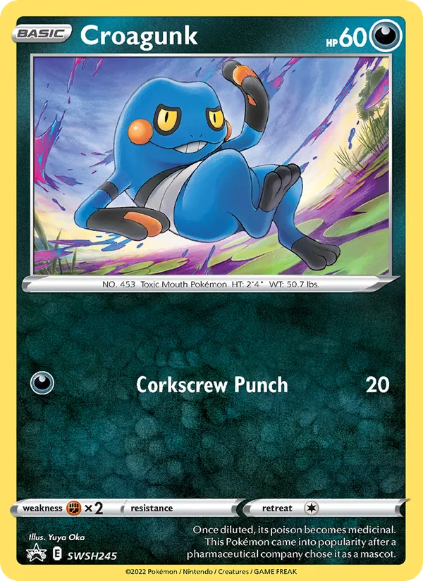 Croagunk — SWSH Black Star Promos #SWSH245 (Pokémon TCG card)