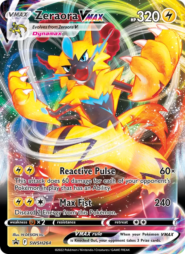 Zeraora VMAX — SWSH Black Star Promos #SWSH264 (Pokémon TCG card)