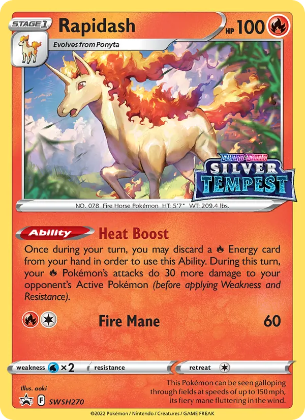 Rapidash — SWSH Black Star Promos #SWSH270 (Pokémon TCG card)