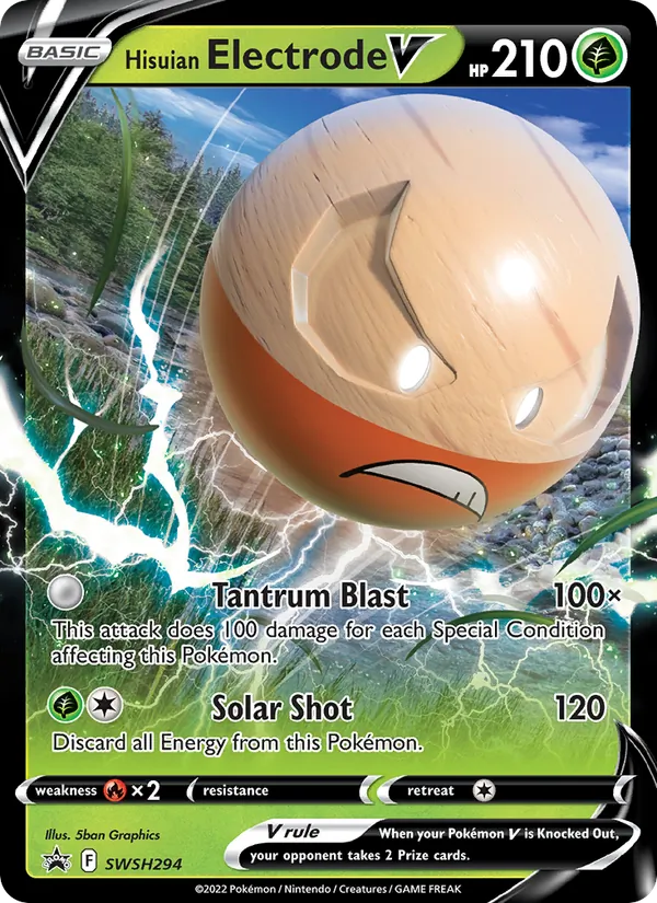Hisuian Electrode V — SWSH Black Star Promos #SWSH294 (Pokémon TCG card)
