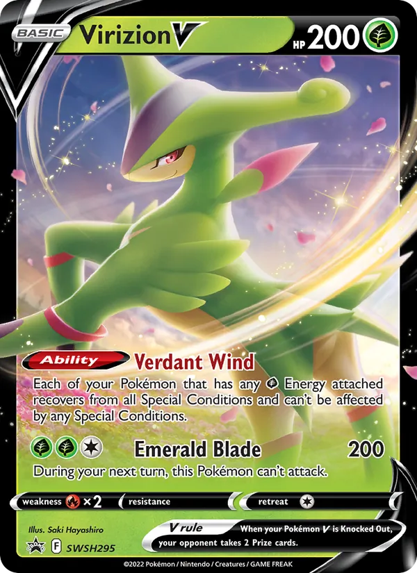 Virizion V — SWSH Black Star Promos #SWSH295 (Pokémon TCG card)