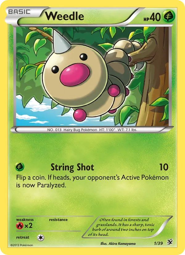 Weedle — Kalos Starter Set #1 (Pokémon TCG card)