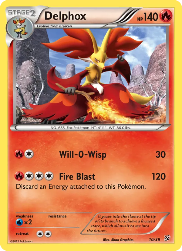 Delphox — Kalos Starter Set #10 (Pokémon TCG card)