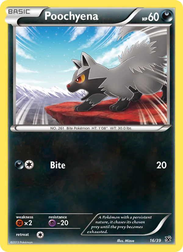 Poochyena — Kalos Starter Set #16 (Pokémon TCG card)