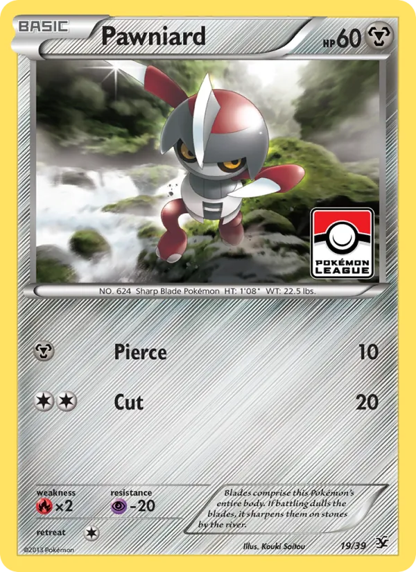 Pawniard — Kalos Starter Set #19 (Pokémon TCG card)