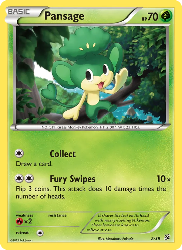 Pansage — Kalos Starter Set #2 (Pokémon TCG card)