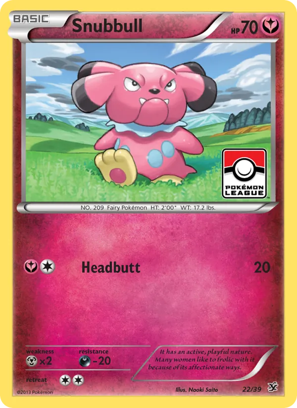 Snubbull — Kalos Starter Set #22 (Pokémon TCG card)