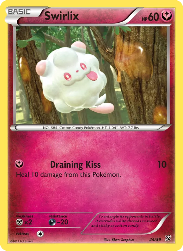 Swirlix — Kalos Starter Set #24 (Pokémon TCG card)