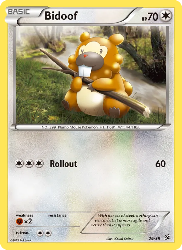 Bidoof — Kalos Starter Set #29 (Pokémon TCG card)