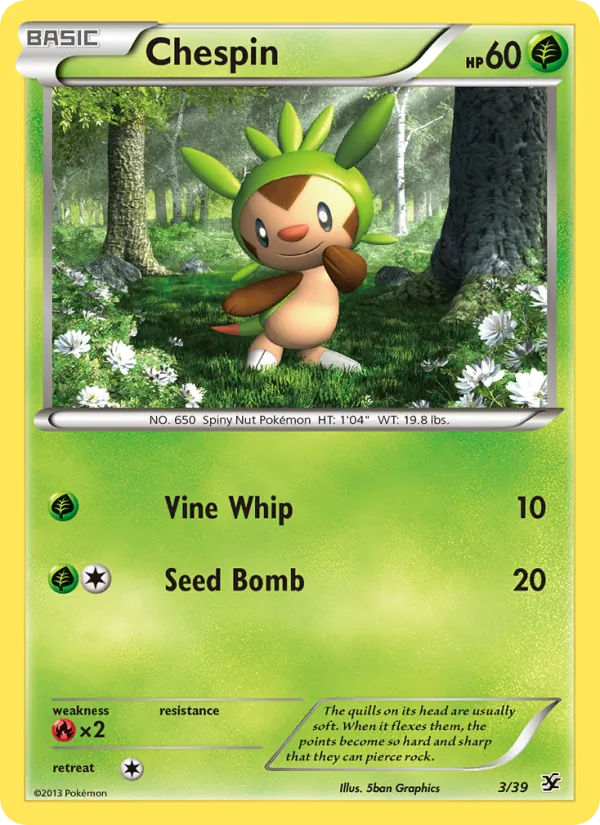 Chespin — Kalos Starter Set #3 (Pokémon TCG card)