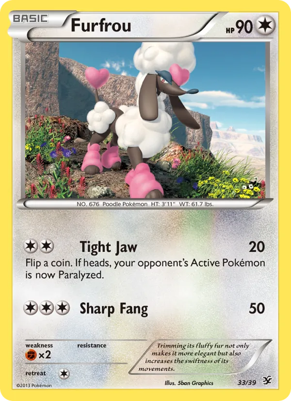 Furfrou — Kalos Starter Set #33 (Pokémon TCG card)