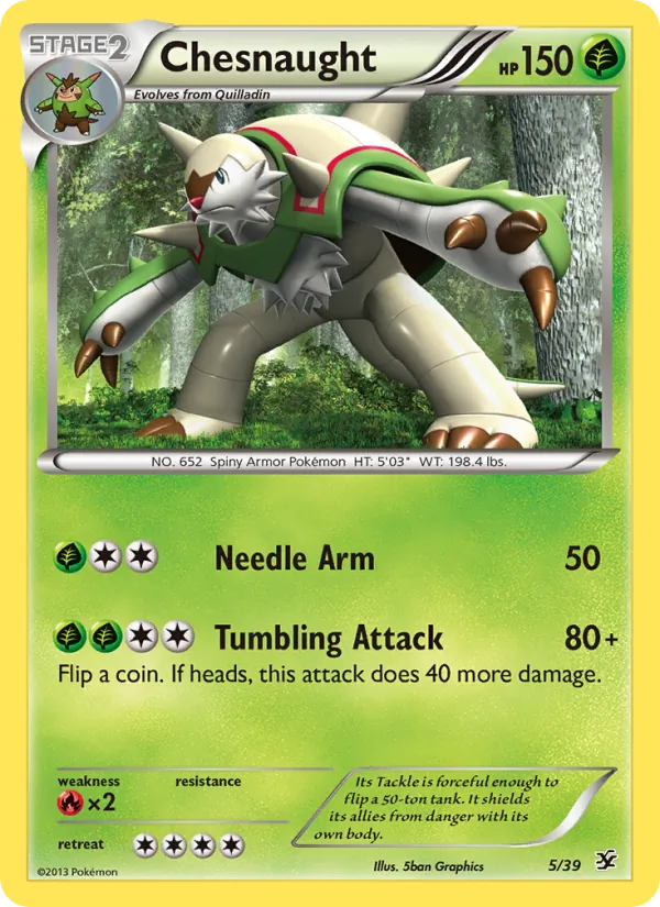 Chesnaught — Kalos Starter Set #5 (Pokémon TCG card)