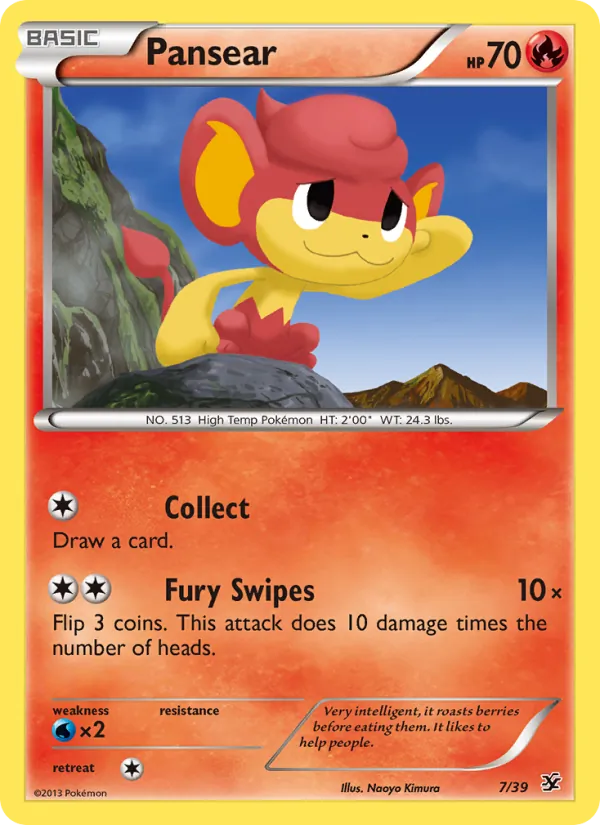 Pansear — Kalos Starter Set #7 (Pokémon TCG card)