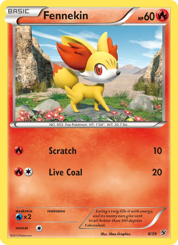 Fennekin — Kalos Starter Set #8 (Pokémon TCG card)