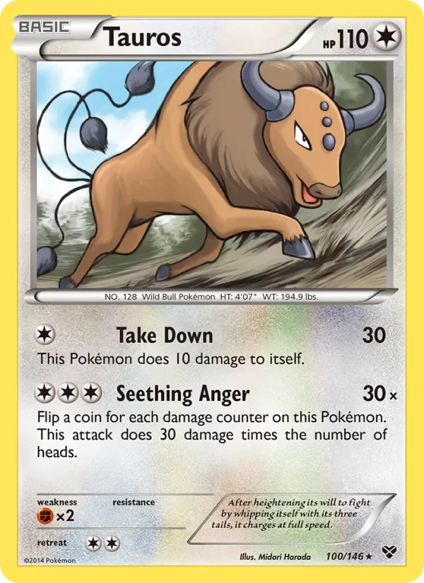 Tauros — XY #100 (Pokémon TCG card)