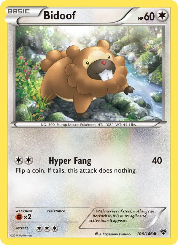 Bidoof — XY #106 (Pokémon TCG card)