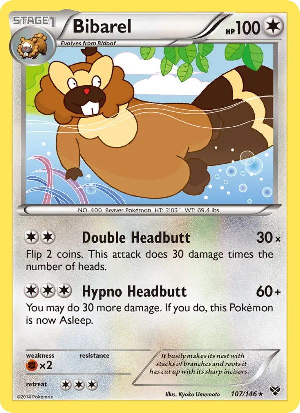 Bibarel — XY #107 (Pokémon TCG card)
