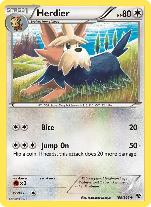 Herdier — XY #109 (Pokémon TCG card)