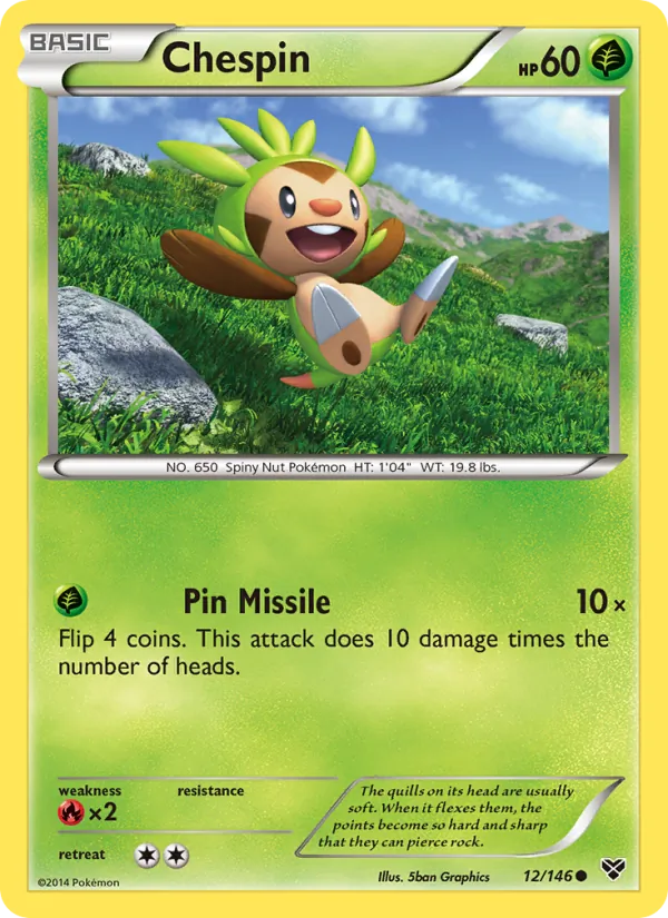 Chespin — XY #12 (Pokémon TCG card)