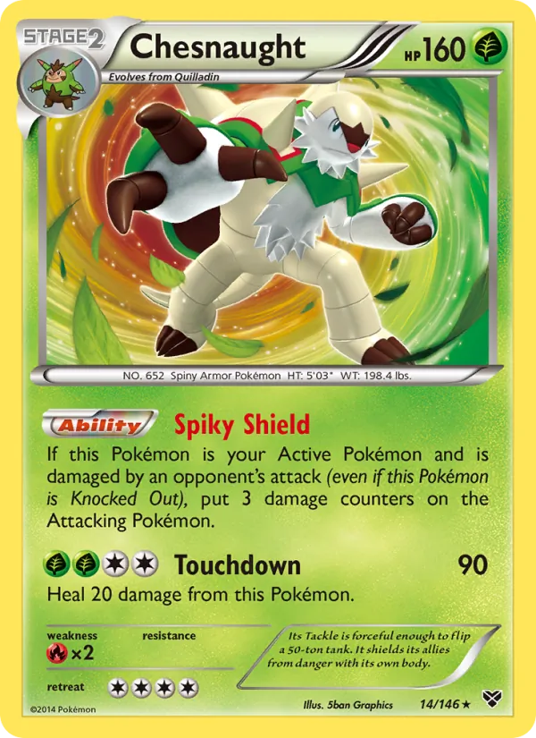 Chesnaught — XY #14 (Pokémon TCG card)