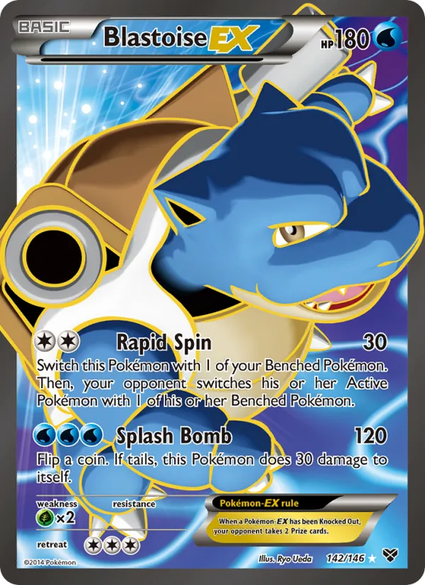 Blastoise EX — XY #142 (Pokémon TCG card)