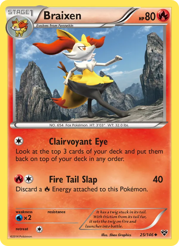 Braixen — XY #25 (Pokémon TCG card)