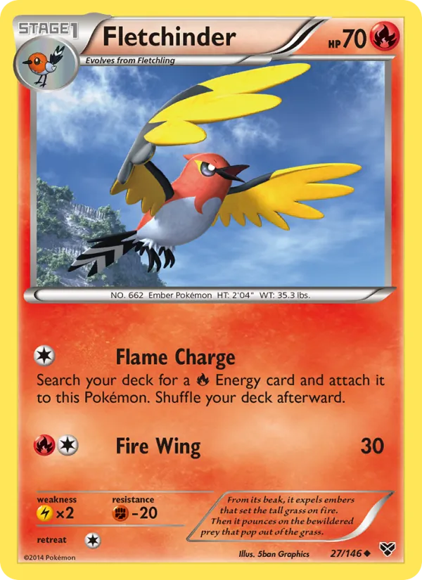 Fletchinder — XY #27 (Pokémon TCG card)