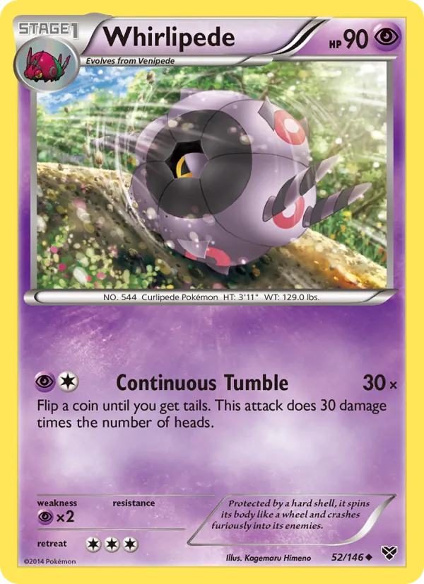 Whirlipede — XY #52 (Pokémon TCG card)