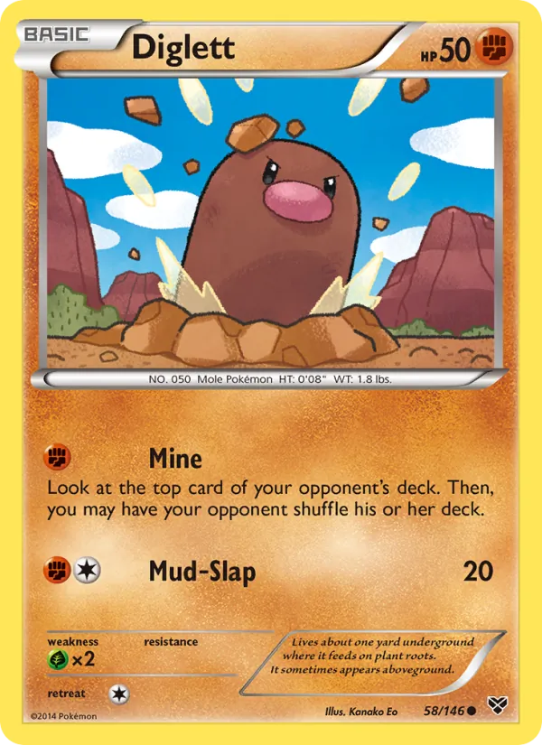Diglett — XY #58 (Pokémon TCG card)