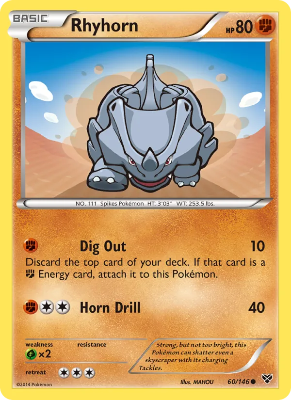 Rhyhorn — XY #60 (Pokémon TCG card)
