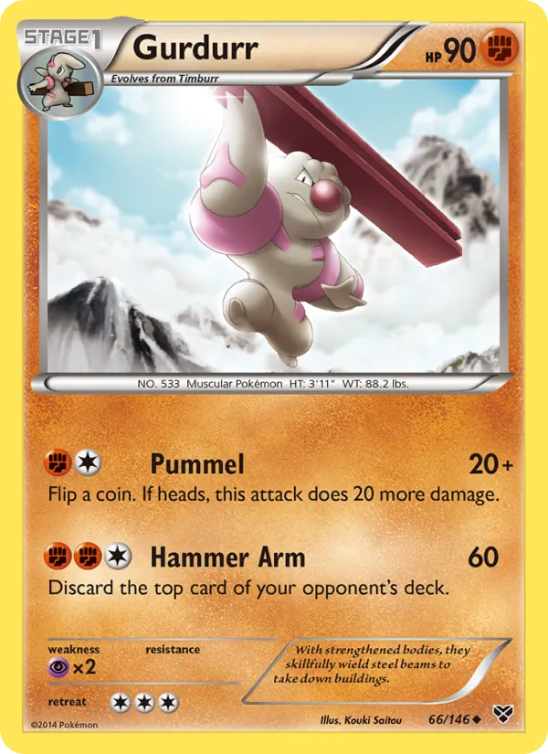 Gurdurr — XY #66 (Pokémon TCG card)