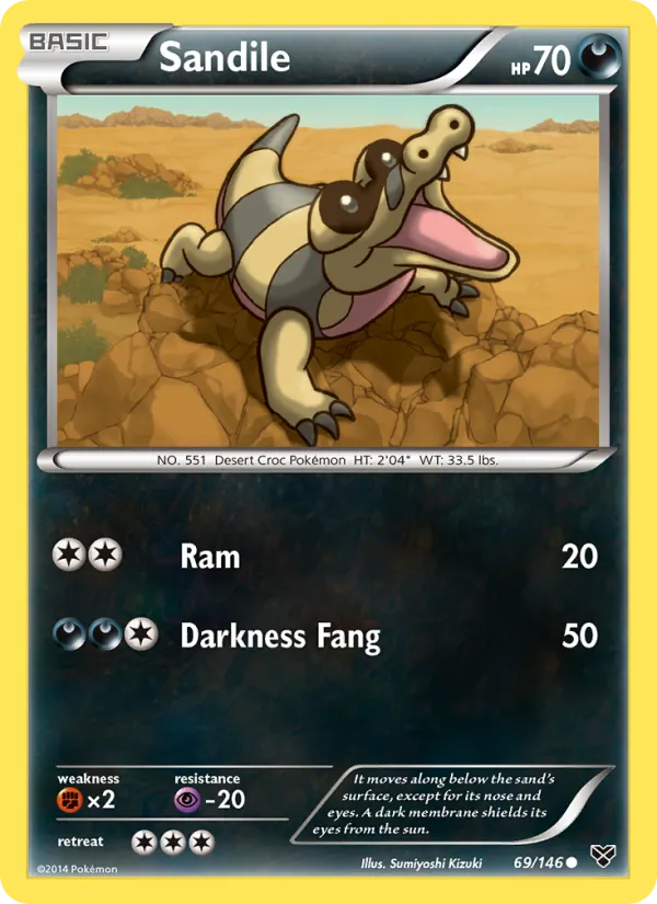 Sandile — XY #69 (Pokémon TCG card)