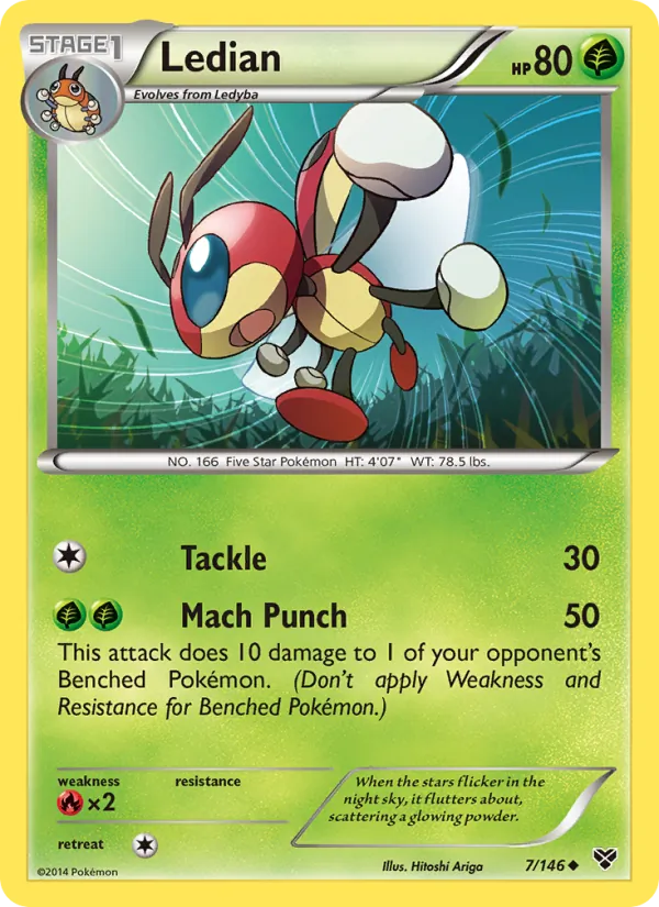 Ledian — XY #7 (Pokémon TCG card)
