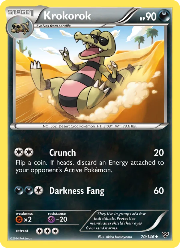 Krokorok — XY #70 (Pokémon TCG card)