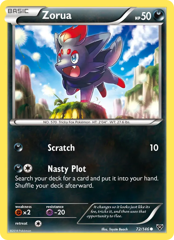 Zorua — XY #72 (Pokémon TCG card)
