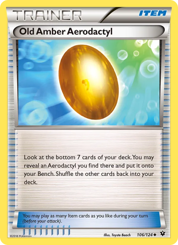 Old Amber Aerodactyl — Fates Collide #106 (Pokémon TCG card)