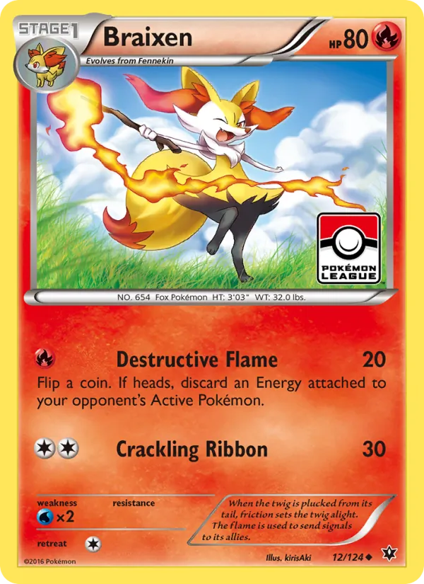 Braixen — Fates Collide #12 (Pokémon TCG card)