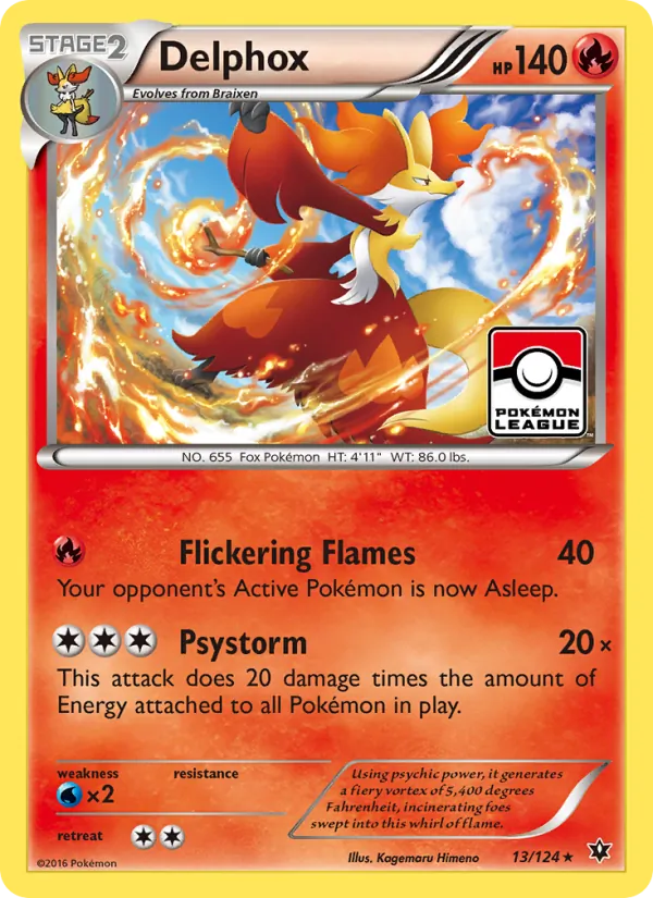 Delphox — Fates Collide #13 (Pokémon TCG card)