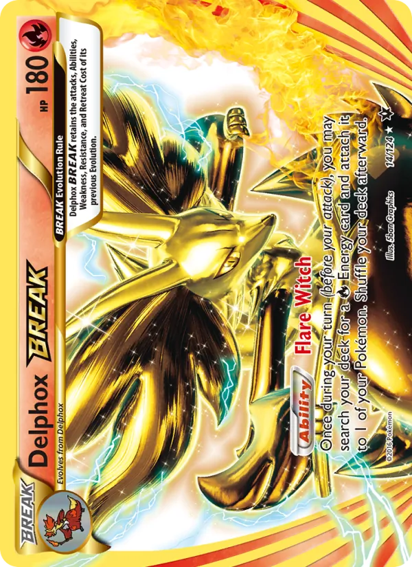 Delphox BREAK — Fates Collide #14 (Pokémon TCG card)