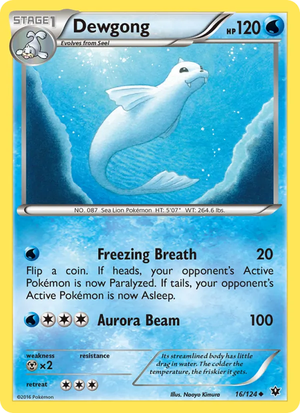 Dewgong — Fates Collide #16 (Pokémon TCG card)