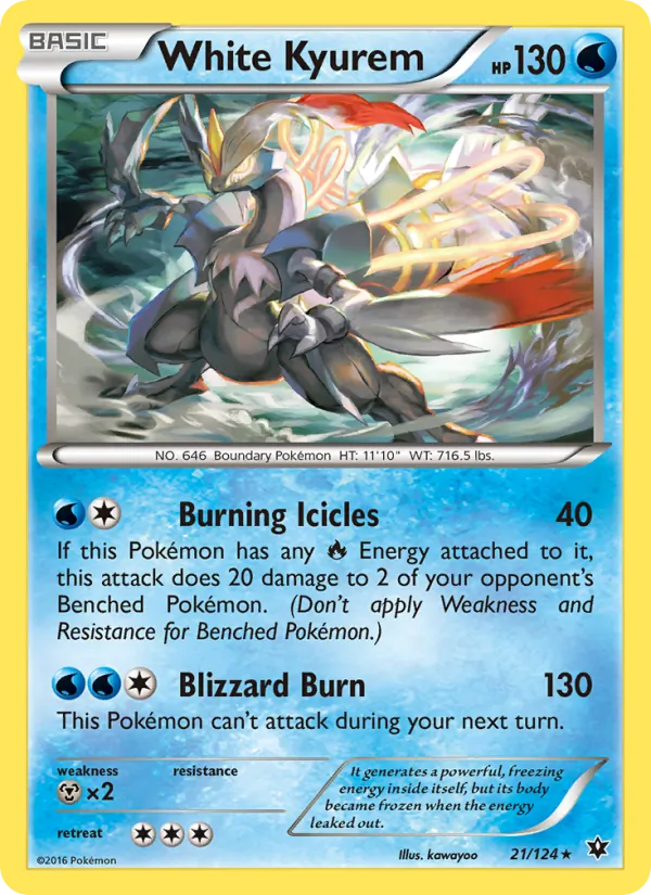 White Kyurem — Fates Collide #21 (Pokémon TCG card)