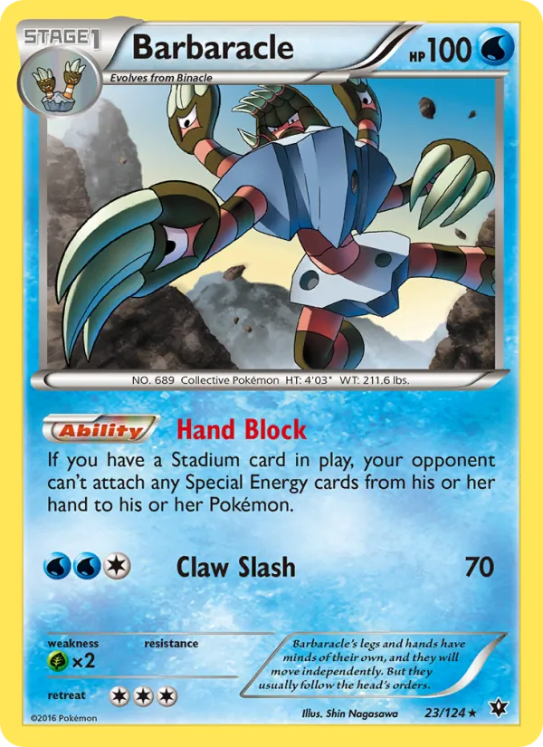 Barbaracle — Fates Collide #23 (Pokémon TCG card)