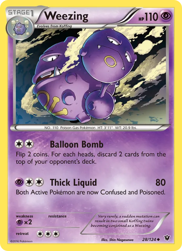 Weezing — Fates Collide #28 (Pokémon TCG card)