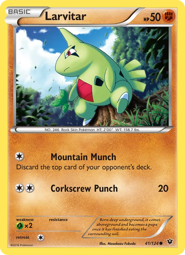 Larvitar — Fates Collide #41 (Pokémon TCG card)