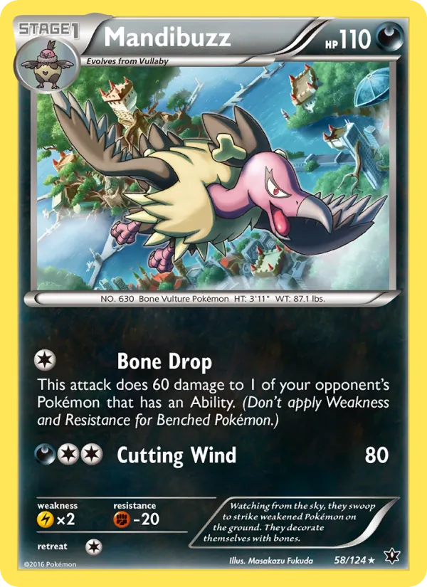 Mandibuzz — Fates Collide #58 (Pokémon TCG card)