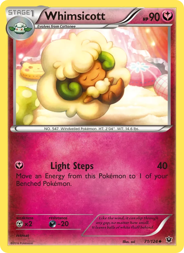 Whimsicott — Fates Collide #71 (Pokémon TCG card)