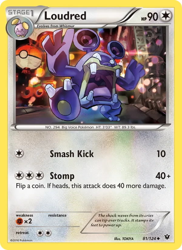 Loudred — Fates Collide #81 (Pokémon TCG card)