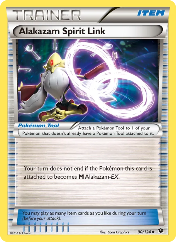 Alakazam Spirit Link — Fates Collide #90 (Pokémon TCG card)
