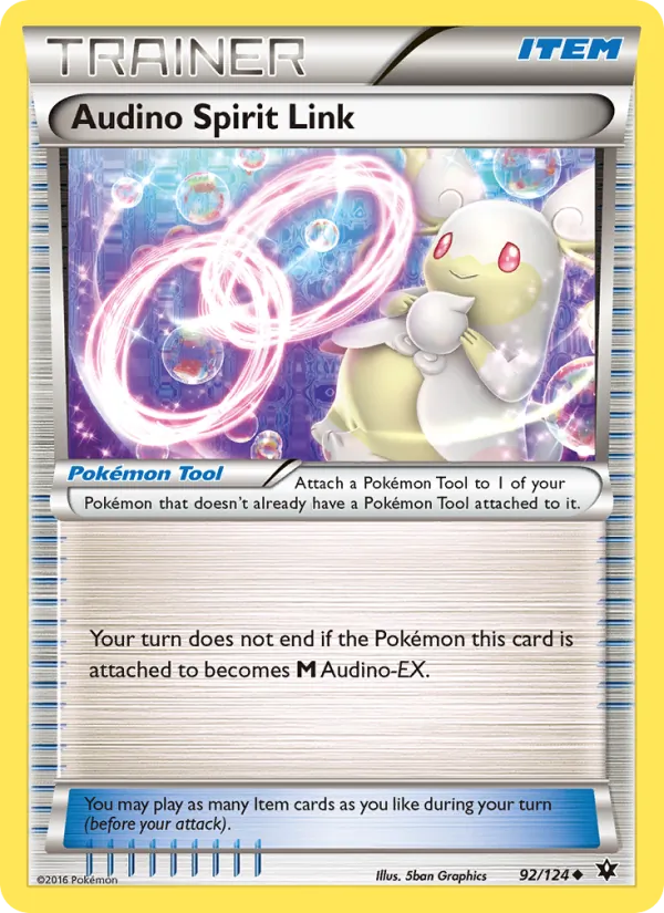 Audino Spirit Link — Fates Collide #92 (Pokémon TCG card)